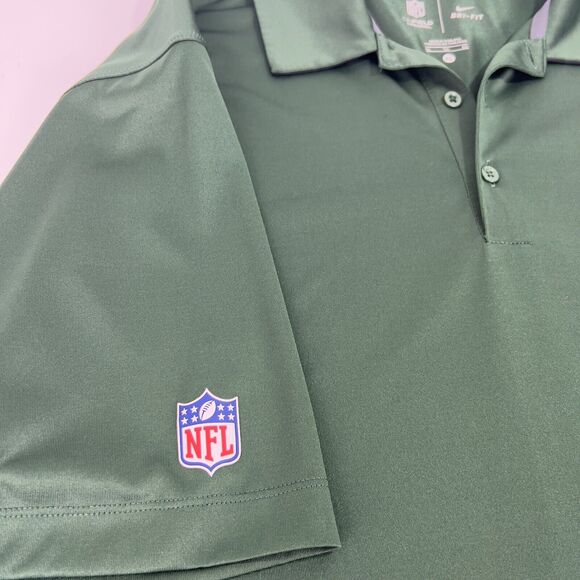 New York Jets XL Nike NFL On Field Dri-Fit Polo Shirt Green Football Game Day - Picture 5 of 14